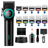 Аккумуляторная машинка для стрижки VGR V-001, 10 насадок, 9000 RPM, АКБ 4600 mAh, LED дисплей