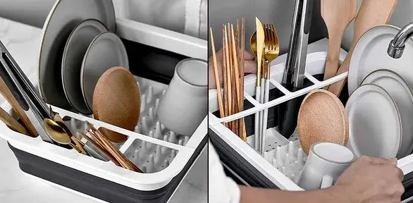 Сушка силиконовая для посуды Benson BN-090 | складная кухонная сушилка для посуды Бенсон, Бэнсон