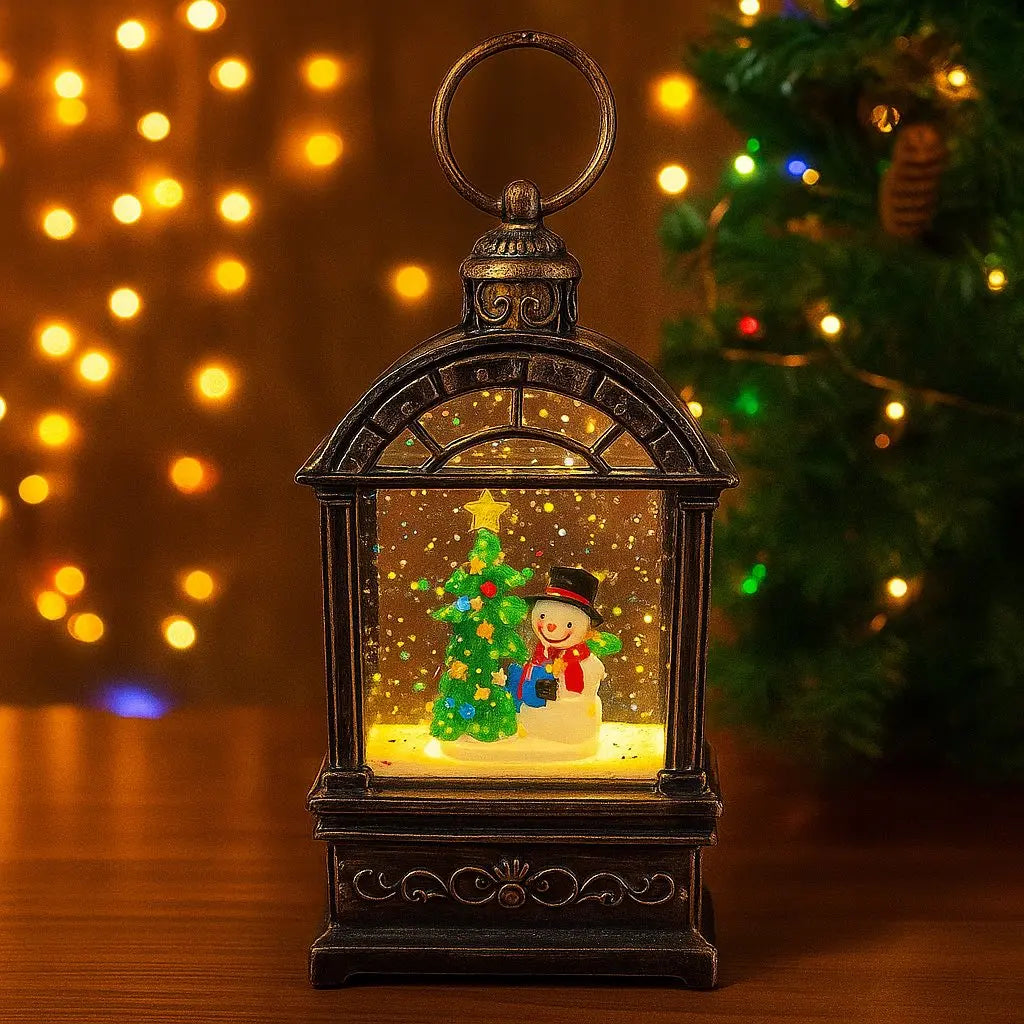 Ночник новогодний музыкальный "Снеговик и ёлка"