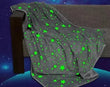 Серый Детский плед-покрывало светящийся в темноте Magic Blanket 150*200
