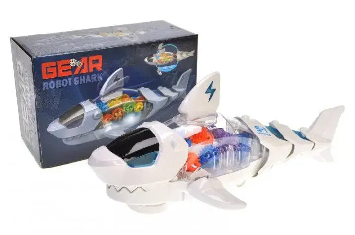 Музыкальная игрушка акула (ездит, шестерни, движущиеся части, звук, свет) S-2А