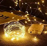 Гирлянда светодиодная нить роса 3м на батарейках 3 шт AAA белый белый цвет Gold