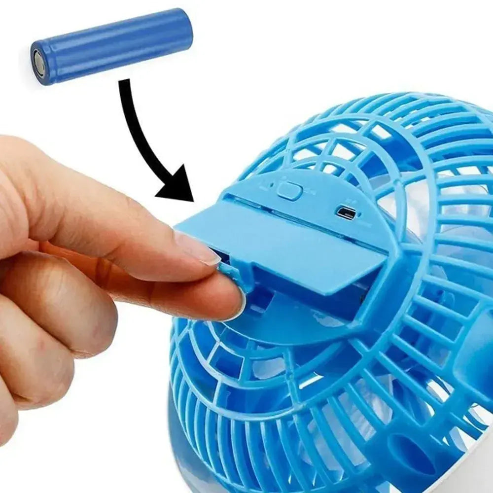 Аккумуляторный мини-вентилятор с прищепкой, USB, LY-582 / Настольный вентилятор / Вентилятор на стол