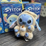 Мягкая коллекционная игрушка-сюрприз брелок Стич/Stitch Labubu 15см (цвет и вид случайный)