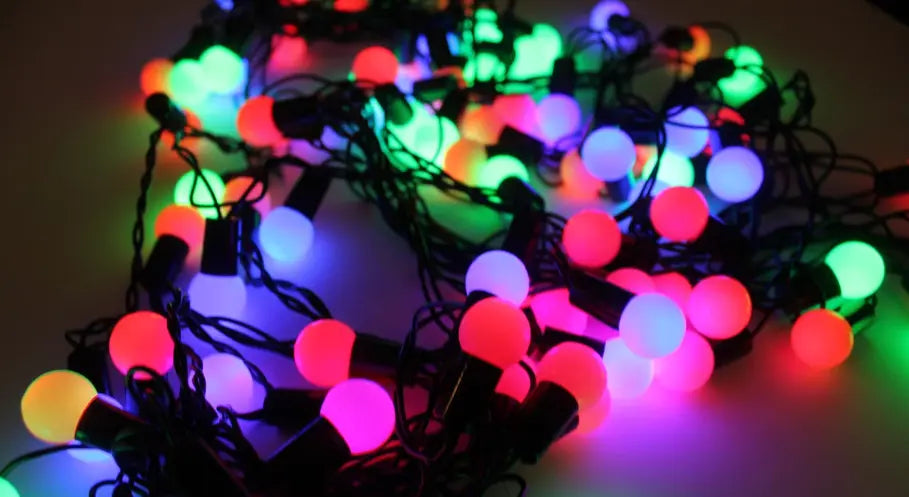 Гирлянда матовый шарик 28LED 5м (флеш) 10мм, Новогодняя бахрама, Светодиодная гирлянда, Уличная гирлянда