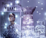 Гирлянда роса нить светодиодная 3 м на батарейках для дома холодный белый