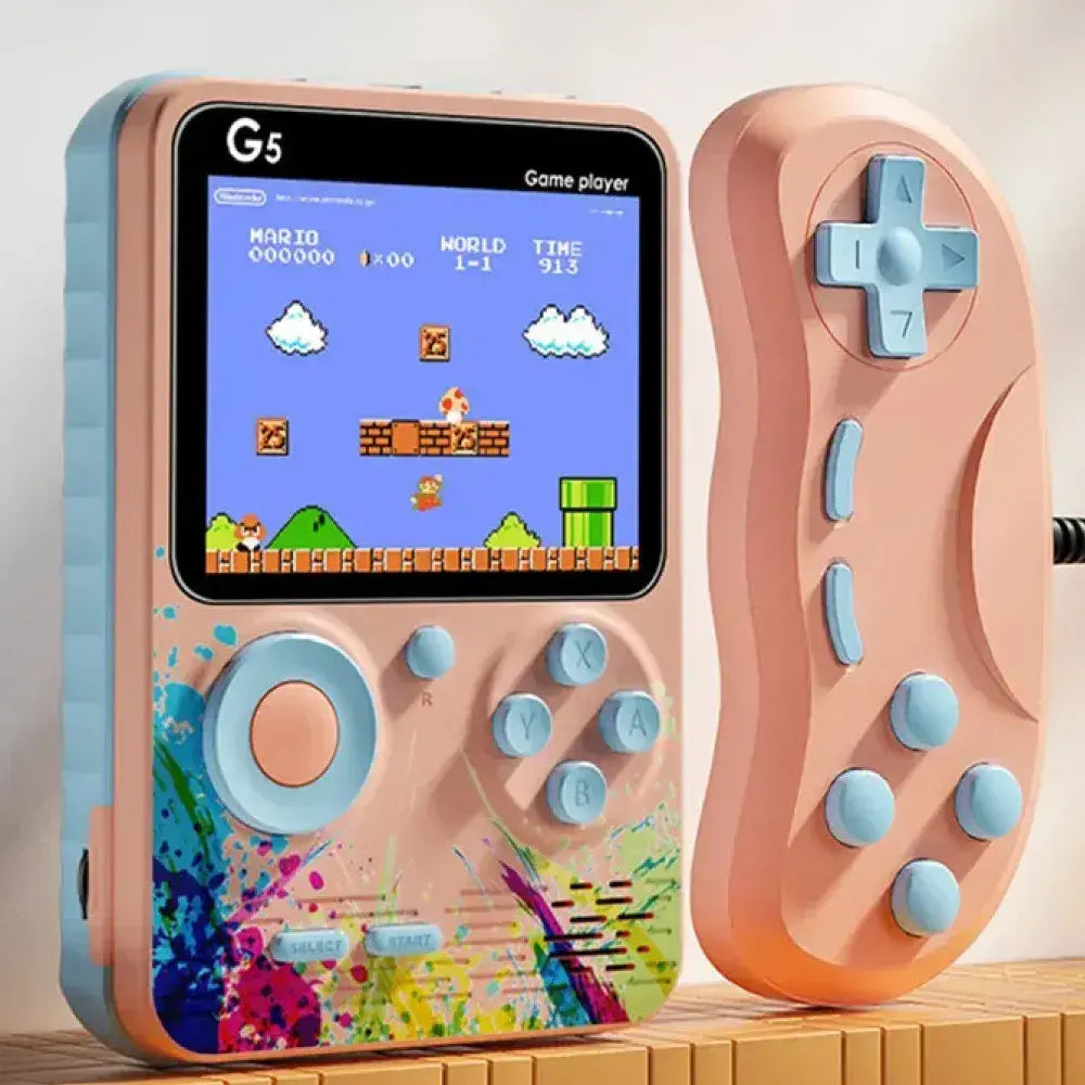 Портативная игровая консоль G5S+джойстик, 500 встроенных игр / Детская игровая приставка к телевизор