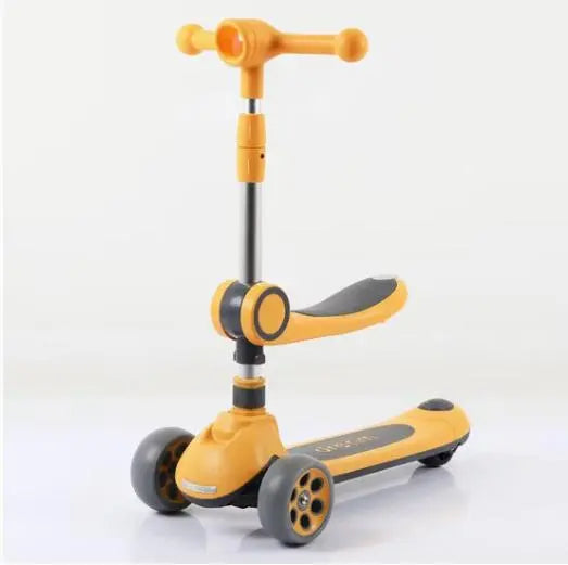 Детский трехколесный Складывающийся самокат 5-в-1 самокат с сиденьем