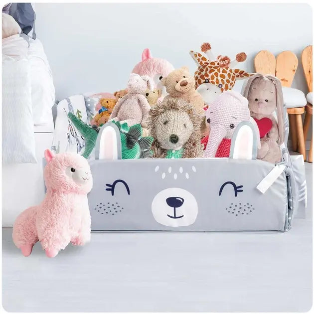 Детский коврик с мягкими бортиками Зайчик, подушкой, развивающий кокон