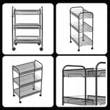 Этажерка органайзер 3-х ярусная на колесиках