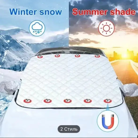 Накидка на лобовое стекло защита от снега 150х70 см чехол для машины от солнца дождя зимний тент