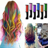 Набор мела для волос 6  шт Hair chalk Разноцветные красители расческа для детей и взрослых