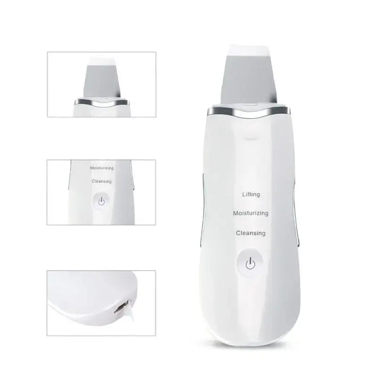 Ультразвуковой скраббер портативный для чистки лица Face Cleaner 8816 / Очиститель поров / Скрабер лифтинг