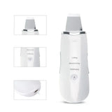 Ультразвуковой скраббер портативный для чистки лица Face Cleaner 8816 / Очиститель поров / Скрабер лифтинг