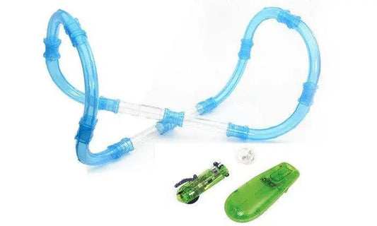 Светящиеся трубопроводные гонки CHARIOTS SPEED PIPES / трубопроводный автотрек / гоночный трек (27 деталей)