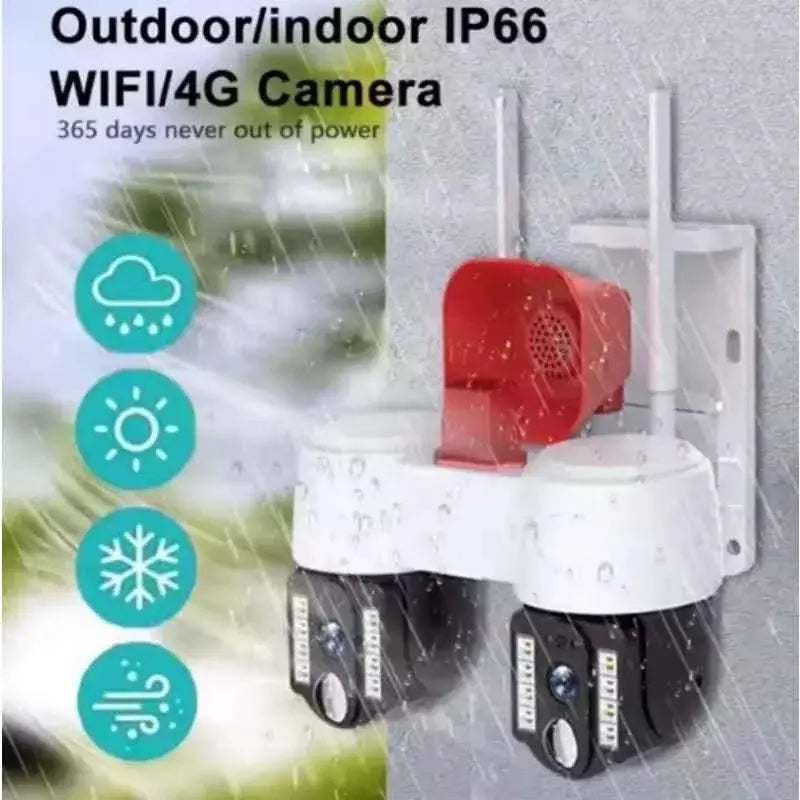 Высокопроизводительная камера видеонаблюдения с двумя направлениями движения, WIFI, горизонтальное вращение на 360° и вертикальное на 90°, ...