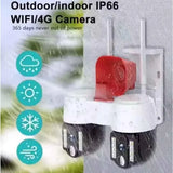 Высокопроизводительная камера видеонаблюдения с двумя направлениями движения, WIFI, горизонтальное вращение на 360° и вертикальное на 90°, ...