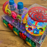Детский интерактивный прозрачный поезд со светом, музыкой и поворотом на 360°