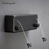 Веревка бельевая, складная настенная сушилка для белья (черная)