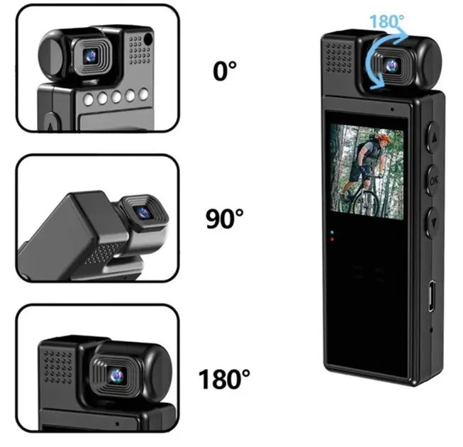 Видеокамера нагрудная Wi-Fi аккумуляторная боди камера с дисплеем 1.3 дюйма регистратор с фиксацией клипсой UKC L9