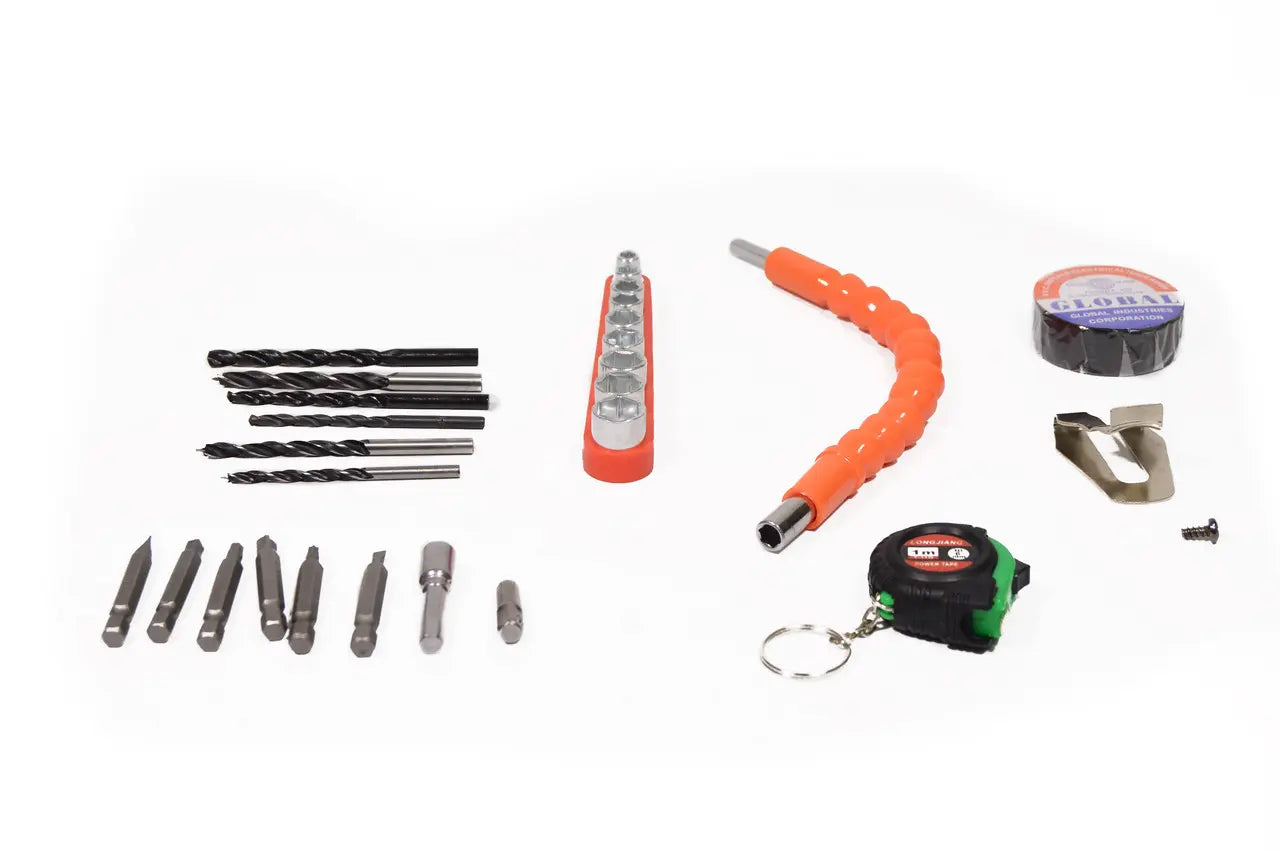 Аккумуляторный шуруповерт 24V с набором инструментов в кейсе, Шуруповерт