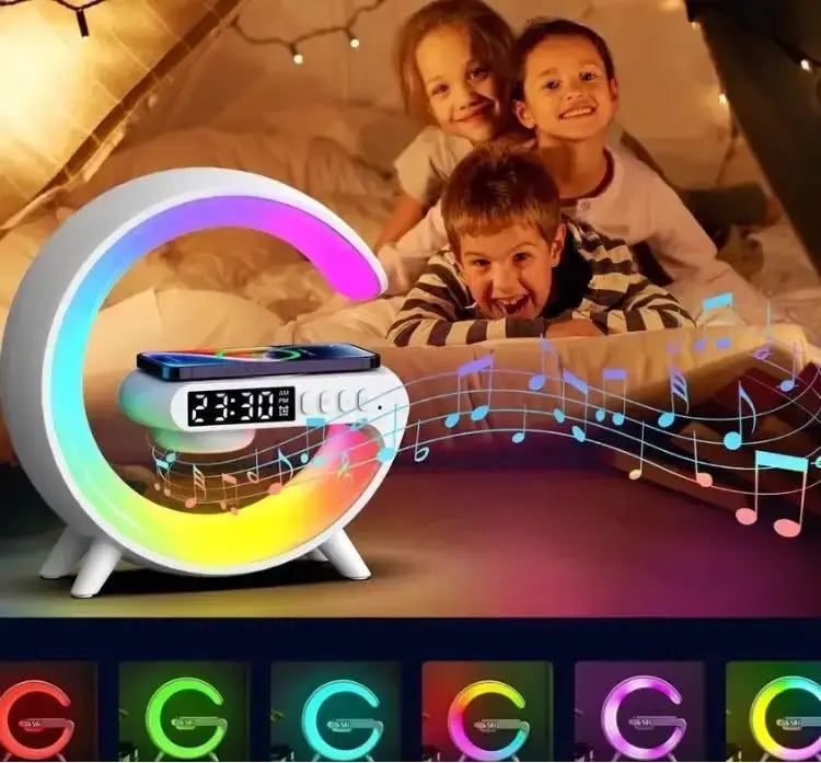 Настольная смарт-лампа с беспроводной зарядкой и динамиком Smart Light Sound Machine G63