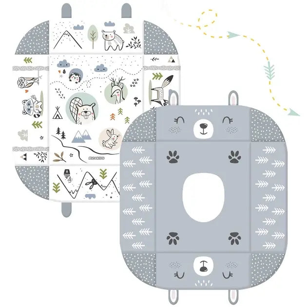 Детский коврик с мягкими бортиками Зайчик, подушкой, развивающий кокон