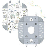 Детский коврик с мягкими бортиками Зайчик, подушкой, развивающий кокон