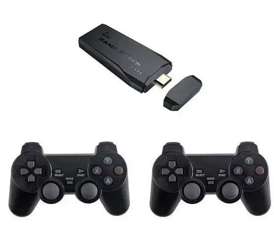 Игровая ТВ-приставка M8 mini 4K на Android TV с встроенным эмулятором ретро-игр и джойстиками