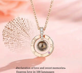 New Кулон подвеска с проекцией I love you Я тебя люблю на 100 языках мира в форме сердца