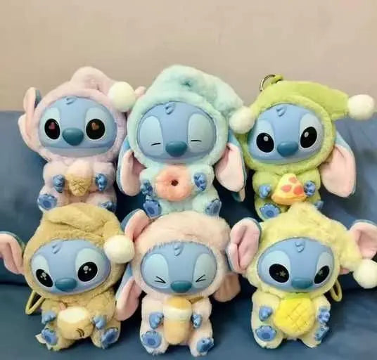 Мягкая коллекционная игрушка-сюрприз брелок Стич/Stitch Labubu 15см (цвет и вид случайный)