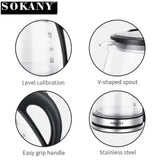 Стеклянный электрочайник 1500Вт Sokany SK-SH-1059, чайник с подсветкой на 1.2 л.