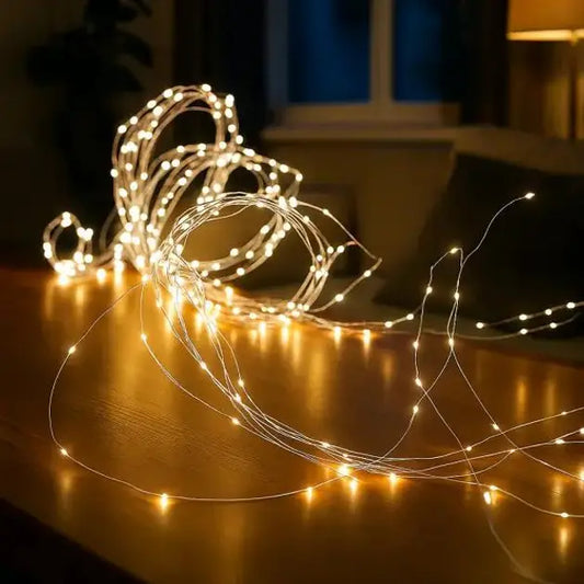 Гирлянда Конский хвост от USB 5 метра 1000 LED 20 нитей , желтый