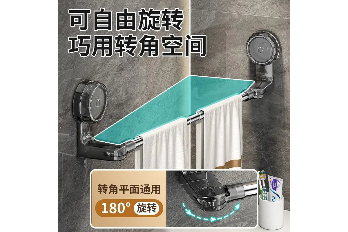 Вешалка-полка на присосках (вешалка телескоп присоска)