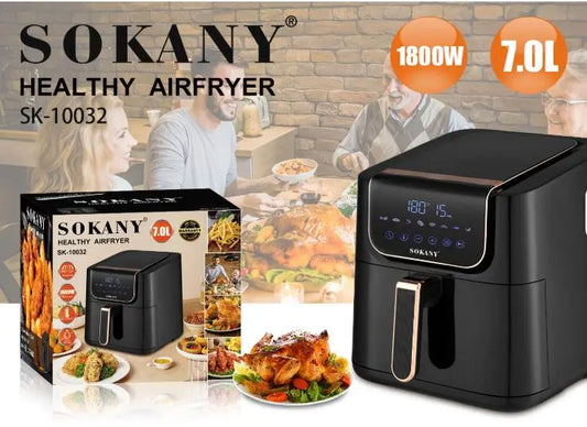 Аэрофритюрница 7л, 1800Вт, Sokany SK-10032 / Сенсорная мультипечь / Домашний аэрогриль