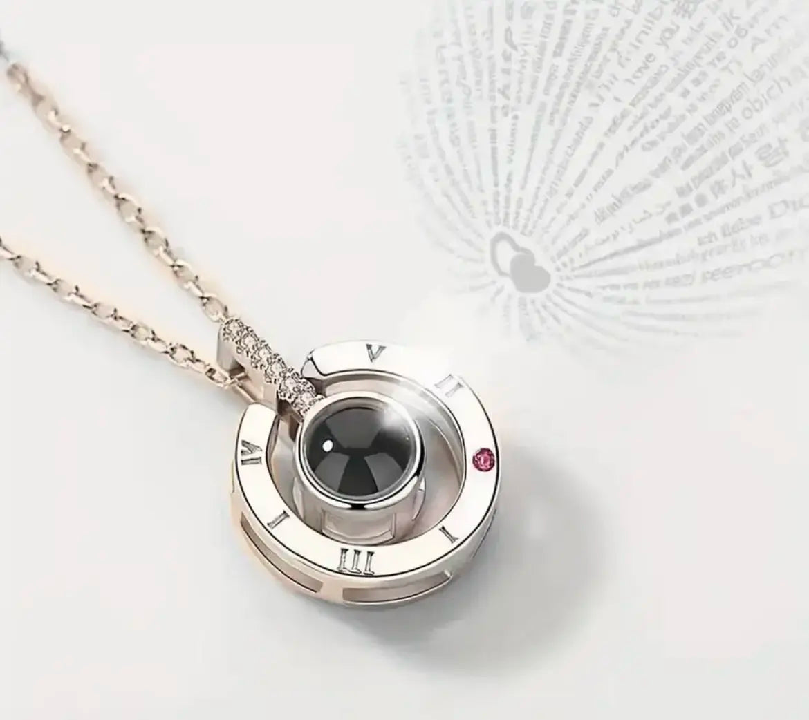 New Кулон подвеска с проекцией I love you Я тебя люблю на 100 языках мира в форме сердца