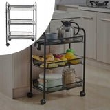 Этажерка органайзер 3-х ярусная на колесиках