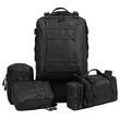 черный Рюкзак тактический с итогами Eagle B08 55 литр / Военный, штурмовой / Армейский