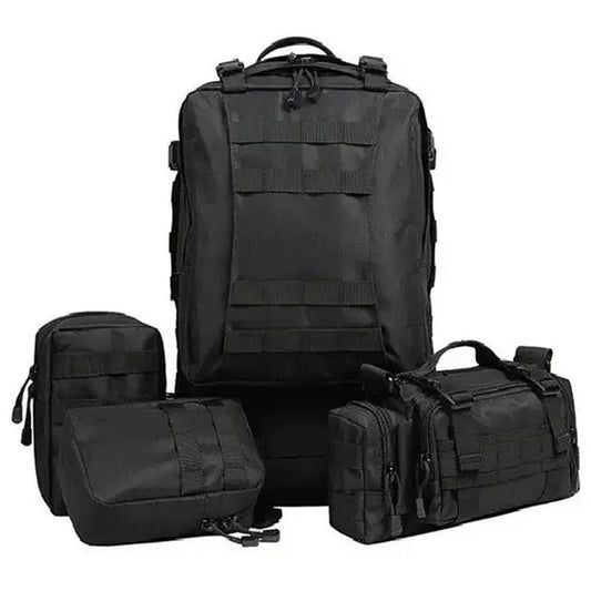 черный Рюкзак тактический с итогами Eagle B08 55 литр / Военный, штурмовой / Армейский