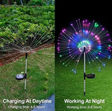 Садовые светильники "Салют" на солнечной батарее / уличный декор (SFK-41) для сада и двора, 2 шт