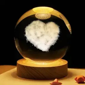 Светодиодный хрустальный шар, декоративный универсальный 3D ночник, хрустальный шар "Солнечная система"