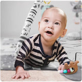 Детский коврик с мягкими бортиками Зайчик, подушкой, развивающий кокон