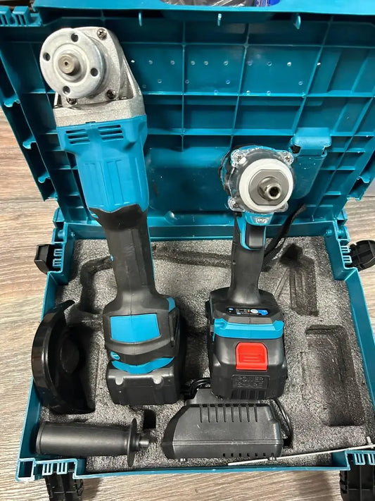 Аккумуляторный набор 2 в 1 гайковерт болгарка угловая (турбинка) 21V 4Ah