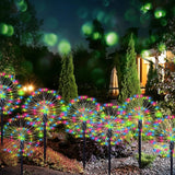 Садовые светильники "Салют" на солнечной батарее / уличный декор (SFK-41) для сада и двора, 2 шт