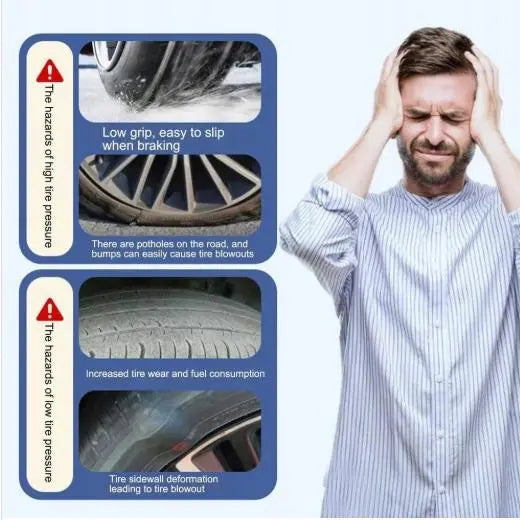 Портативный автомобильный компрессор AND1322, насос от прикуривателя 12V с манометром