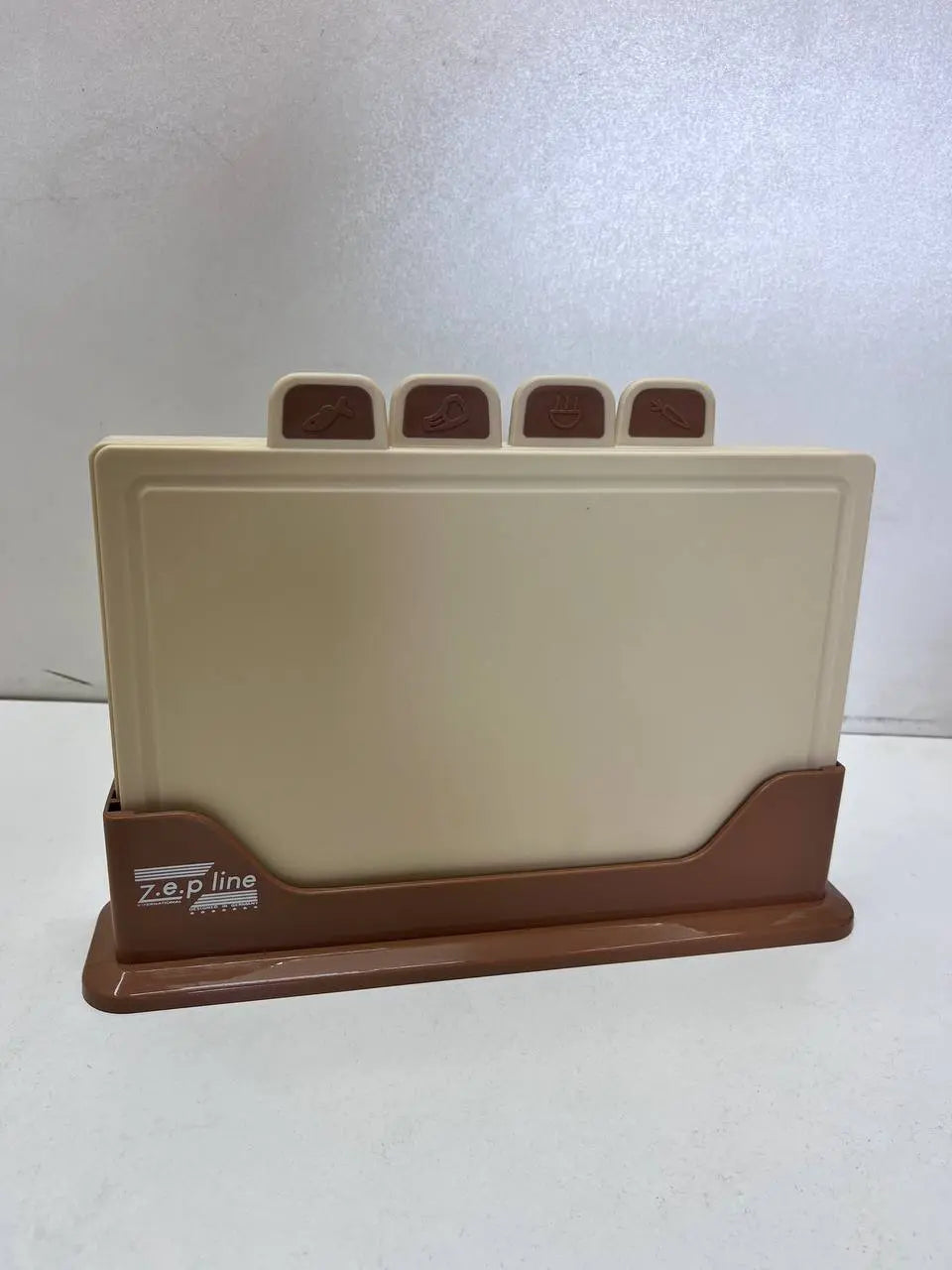 Кухонный набор досок Zepline ZP-00220 5 предметов, с подставкой бежевый