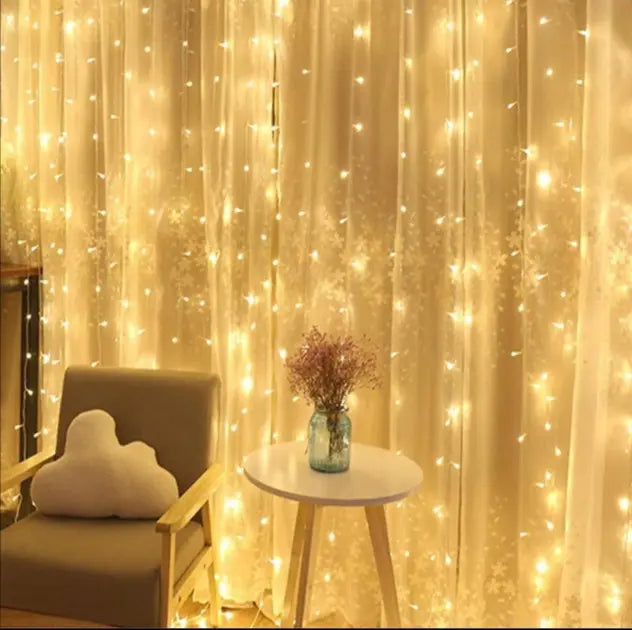 Гирлянда водопад 320-400L 3X3М с заглуш. (10Х32ЛАМП) теплый RD-7152