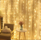 Гирлянда водопад 320-400L 3X3М с заглуш. (10Х32ЛАМП) теплый RD-7152