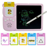 Говорящие обучающие карточки Монтессори для изучения английского языка 2в1 интерактивный планшет и цветная LCD доска для рисования 224 сло...