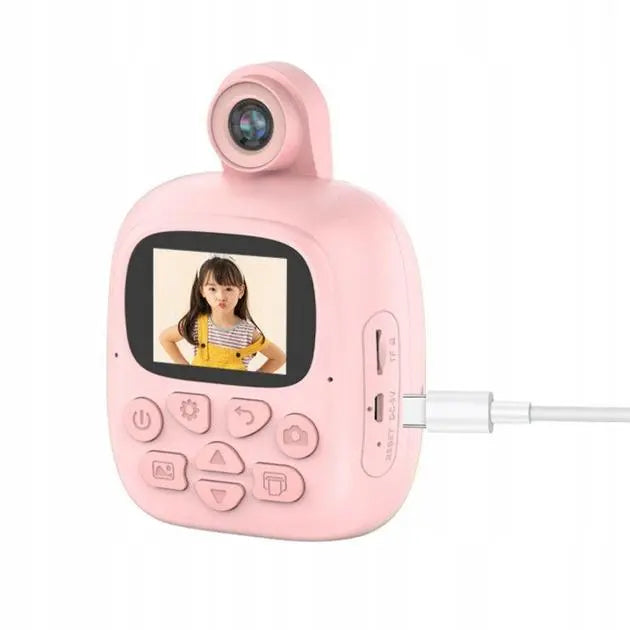 Розовый Фотоаппарат детский M4 для моментальной печати